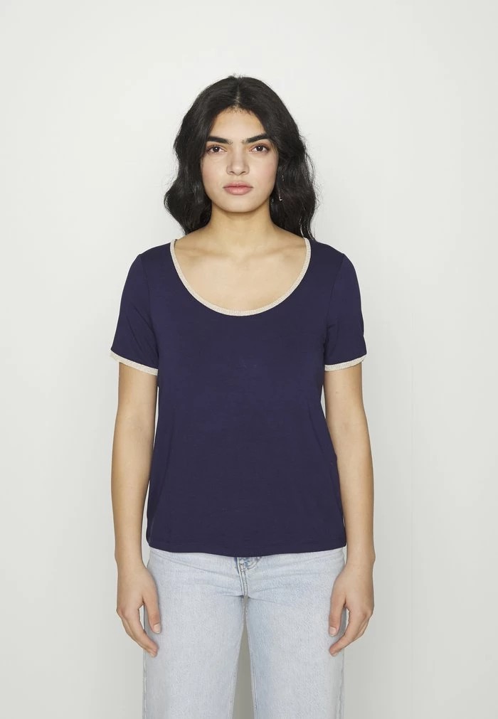 T-Shirt ANNA FIELD Anna Field Basic T-shirt Bleu Marine Femme | CNS-8266179